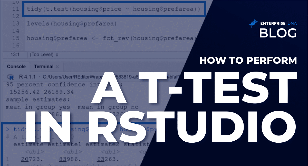 How To Perform A t-test In RStudio - Enterprise DNA