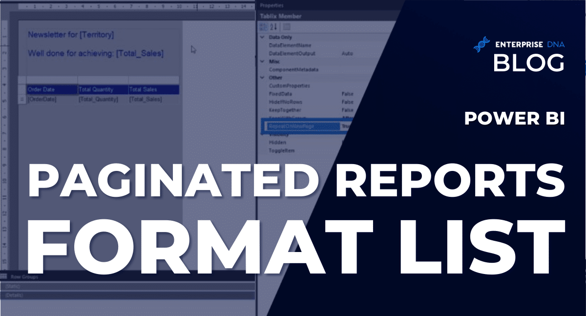 Power BI Paginated Reports: How To Format List