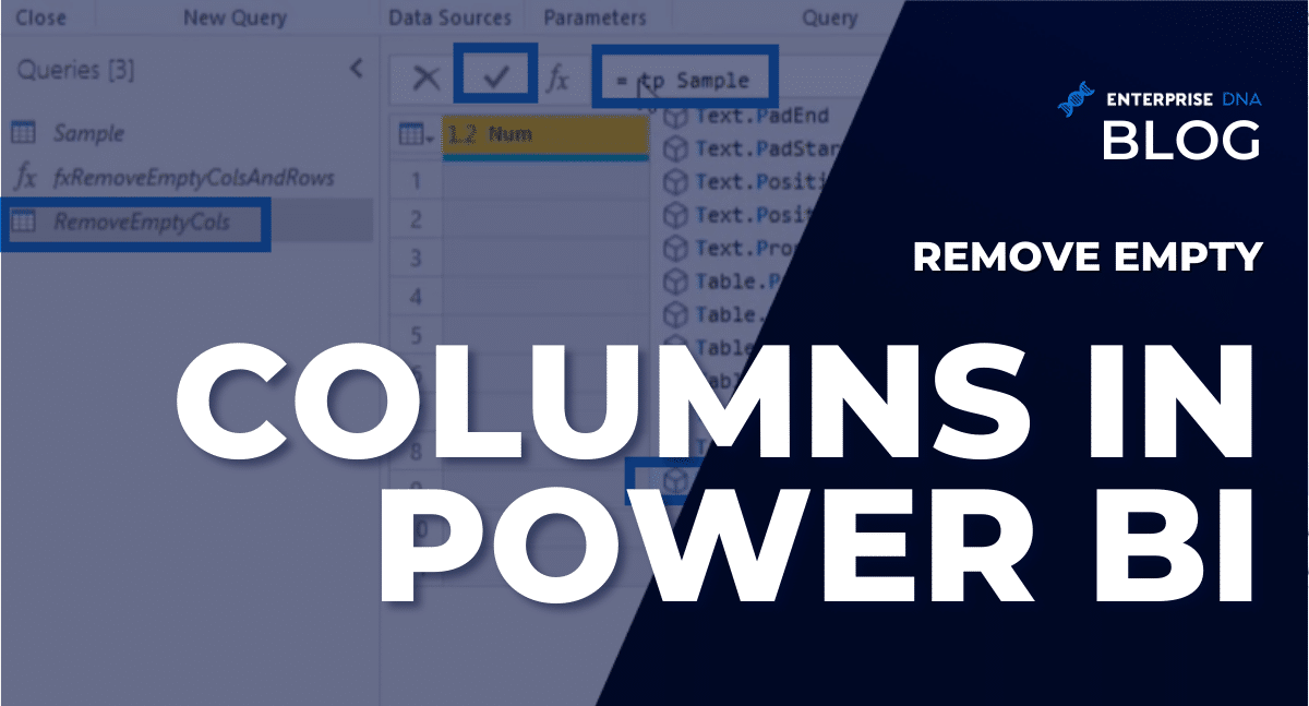 Remove Empty Columns In Power BI