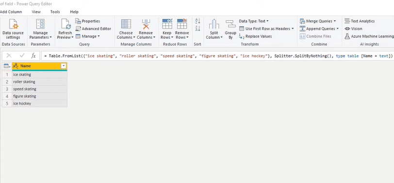 Power BI Replace Text in Column Data set