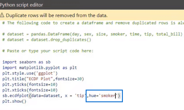 ECDF Plots Python Coding