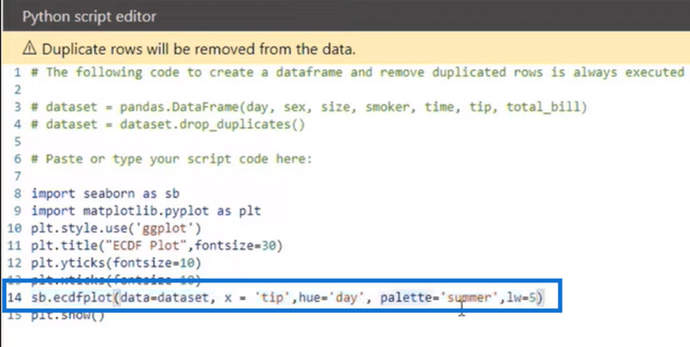 ECDF Plots Python Coding