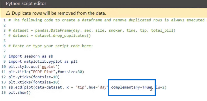 ECDF Plots Python Coding