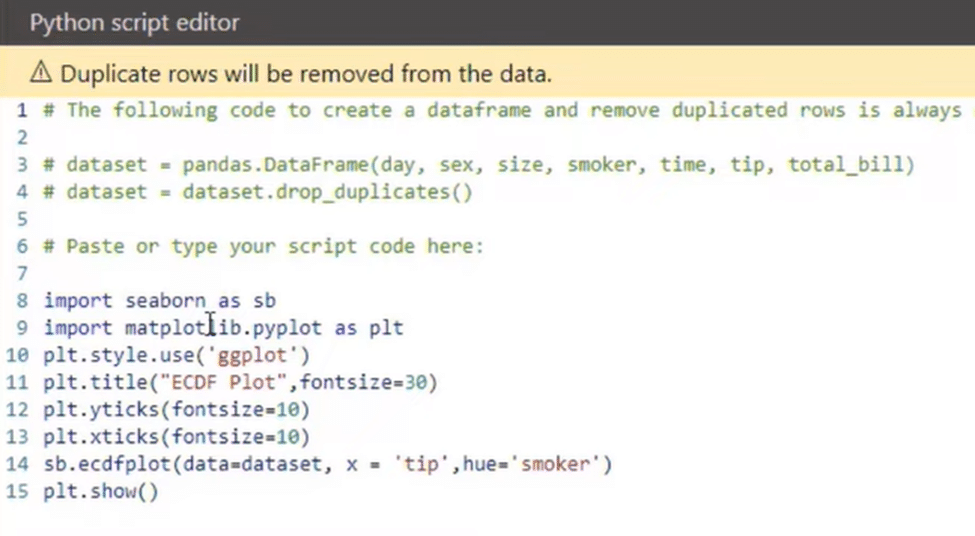 ECDF Plots Python Coding