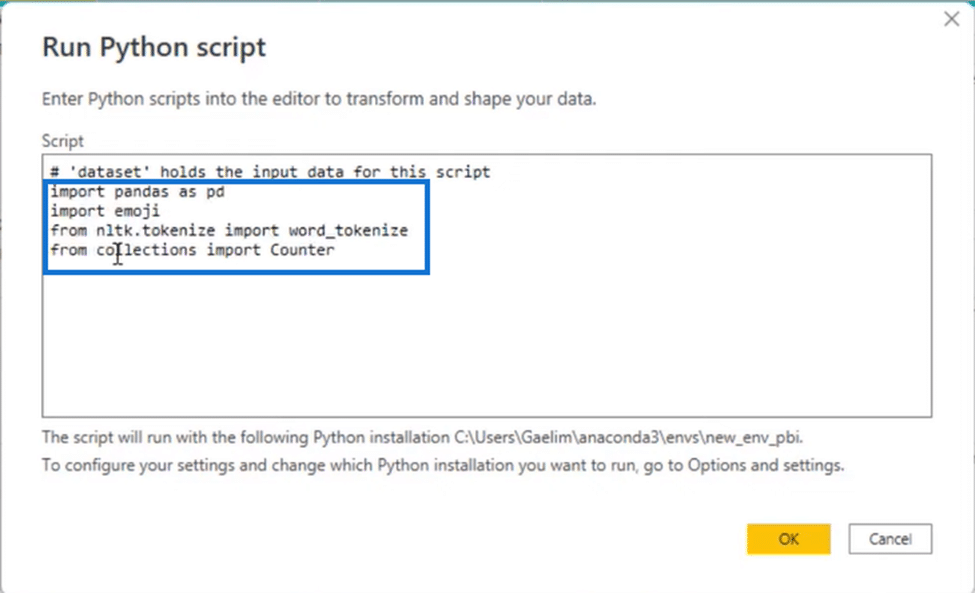 Adding an Emoji in Power BI in Python Script