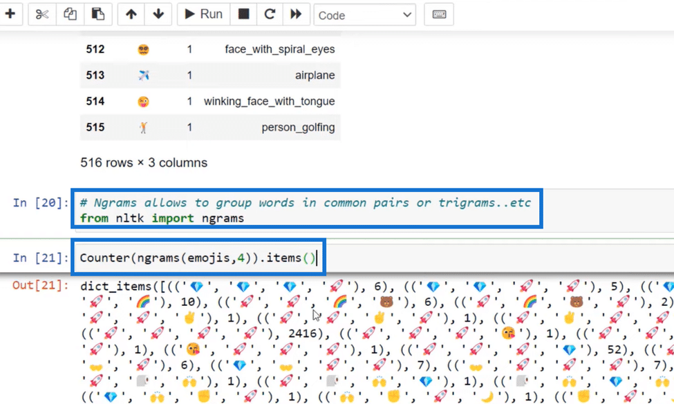 Using Ngrams to Organize your Emoji in Power BI