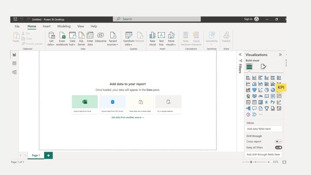 how to use kpi in power bi