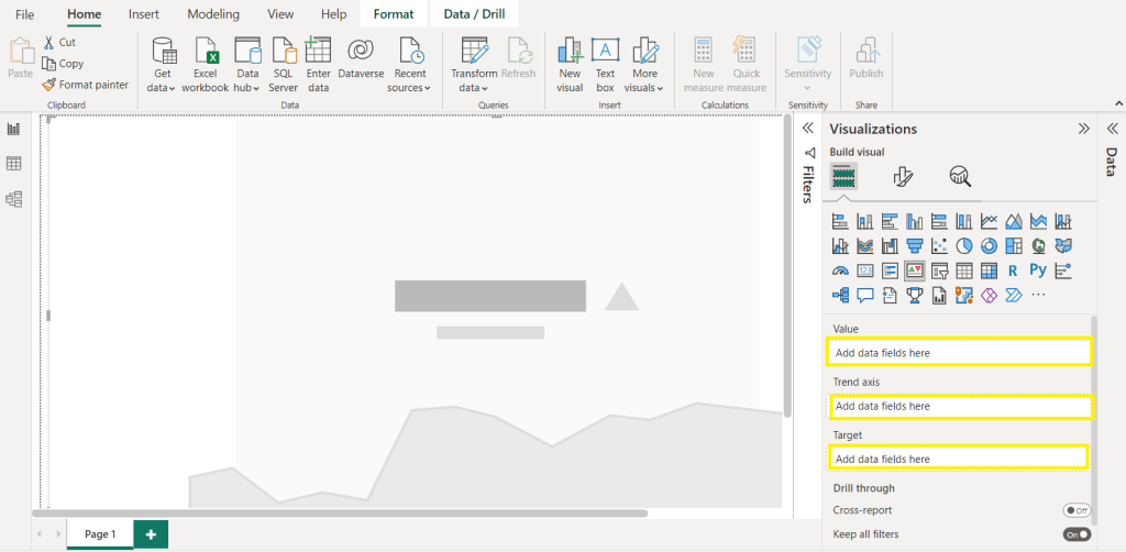 power bi kpi interface