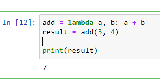 A simple lamda function in Python