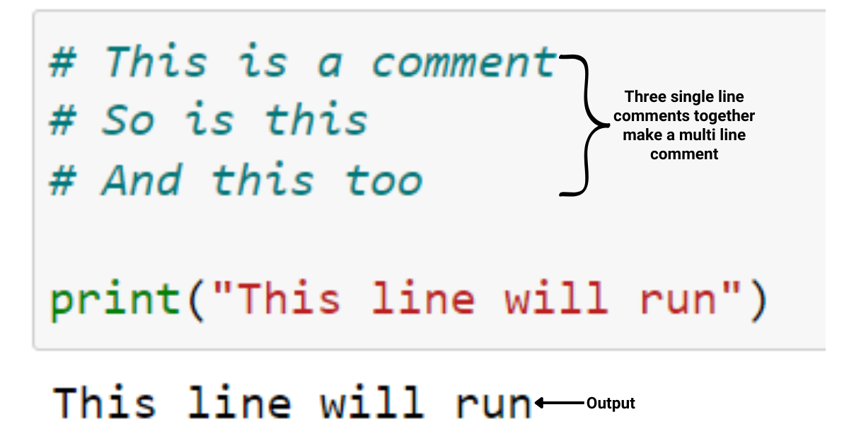 Using # symbol to make Multi Line Comments