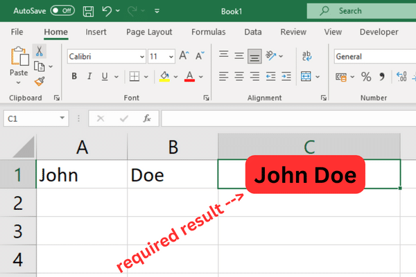 how to concatenate in excel with space