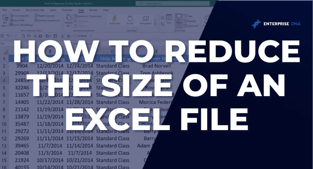 How to Reduce the Size of an Excel File – 6 Effective Methods