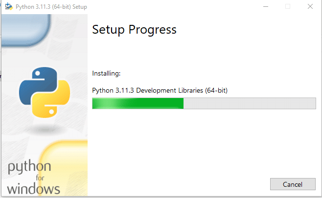 New Python version installation in Progress
