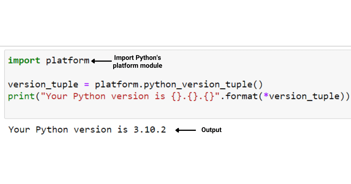 Using Tuples with platform module to show Python version