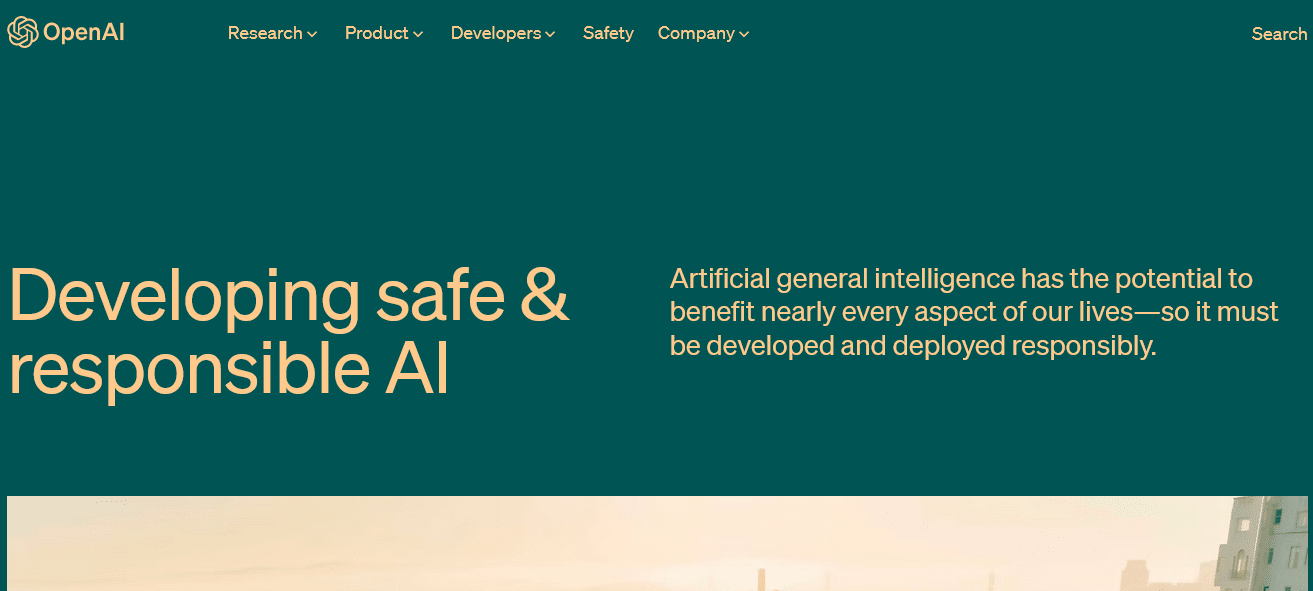 Creating safe and responsible AI systems is one of the challenges OpenAI faces. Source: OpenAI