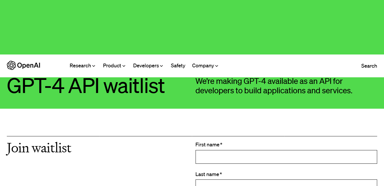 Go to the OpenAI website to join the GPT-4 API waitlist