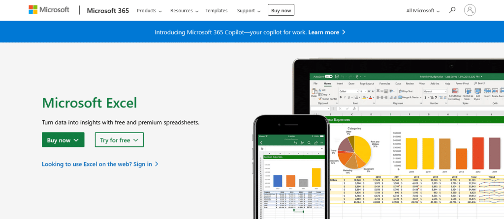 Microsoft Excel can be downloaded on the Microsoft website