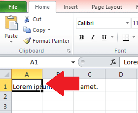 How to make Excel cells fit text.