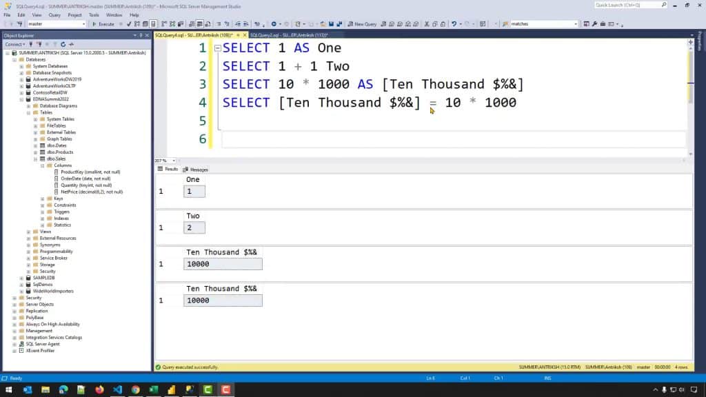 Using SELECT in SQL