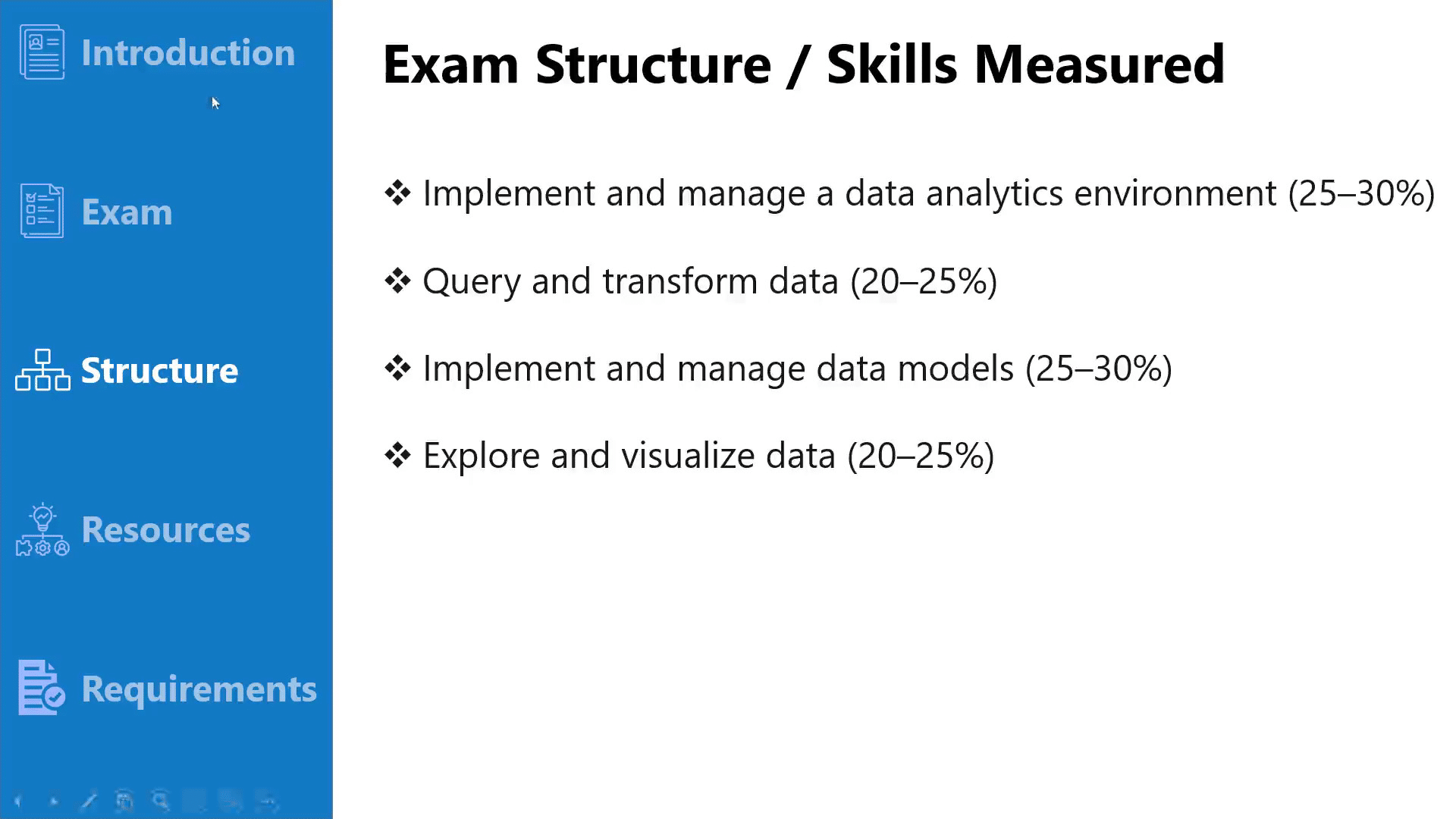 Skills measured in Microsoft DP-500