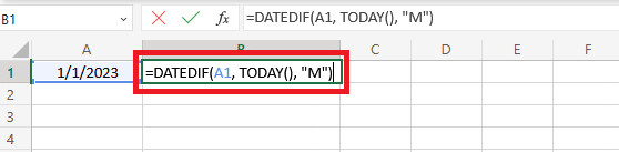 How to use the DATEDIF() function