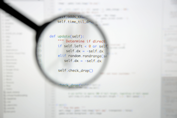 python code with magnifying glass