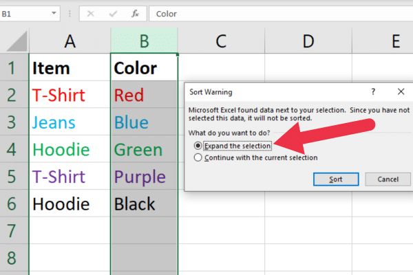 How To Sort Columns In Excel And Keep Rows Together