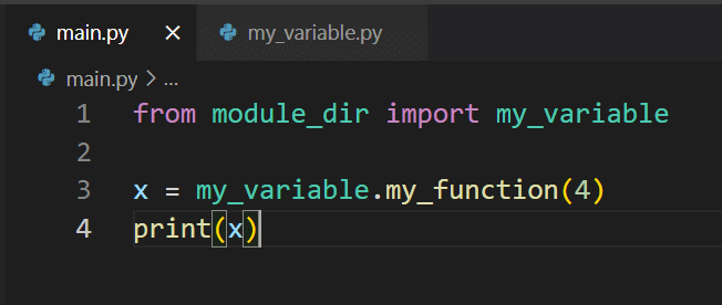 Using the my_varaible.py module in main.py