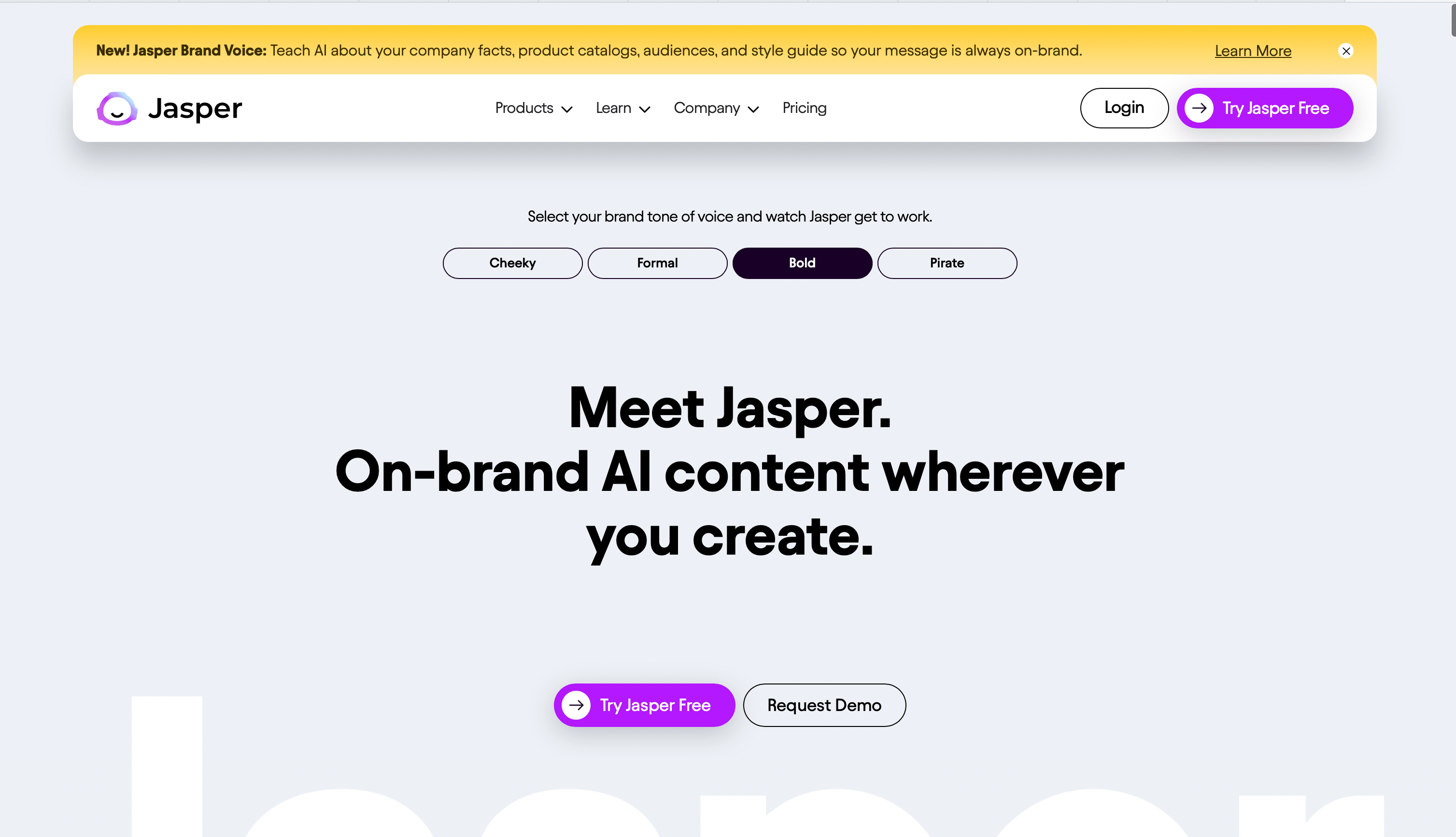 Jasper homepage