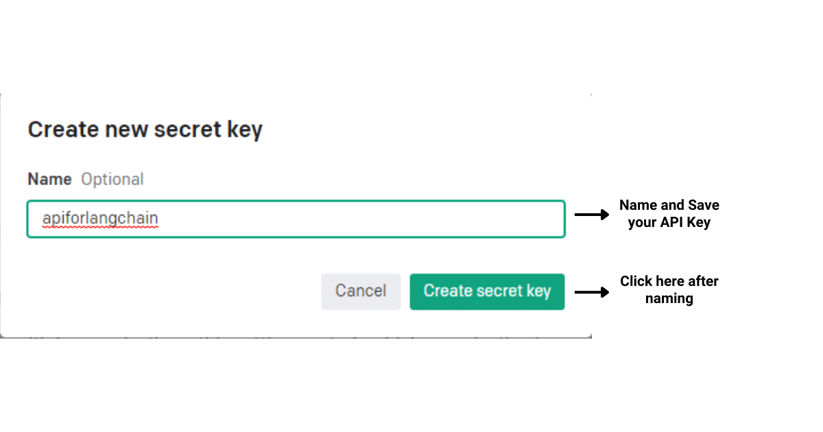 Naming and Saivng the API Key