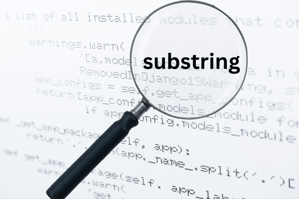 illustration of finding a substring in python
