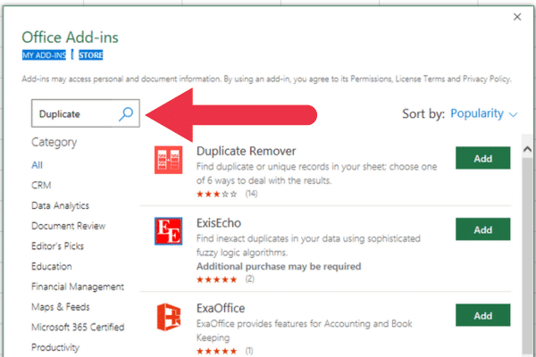 Finding and installing Excel install add-ins