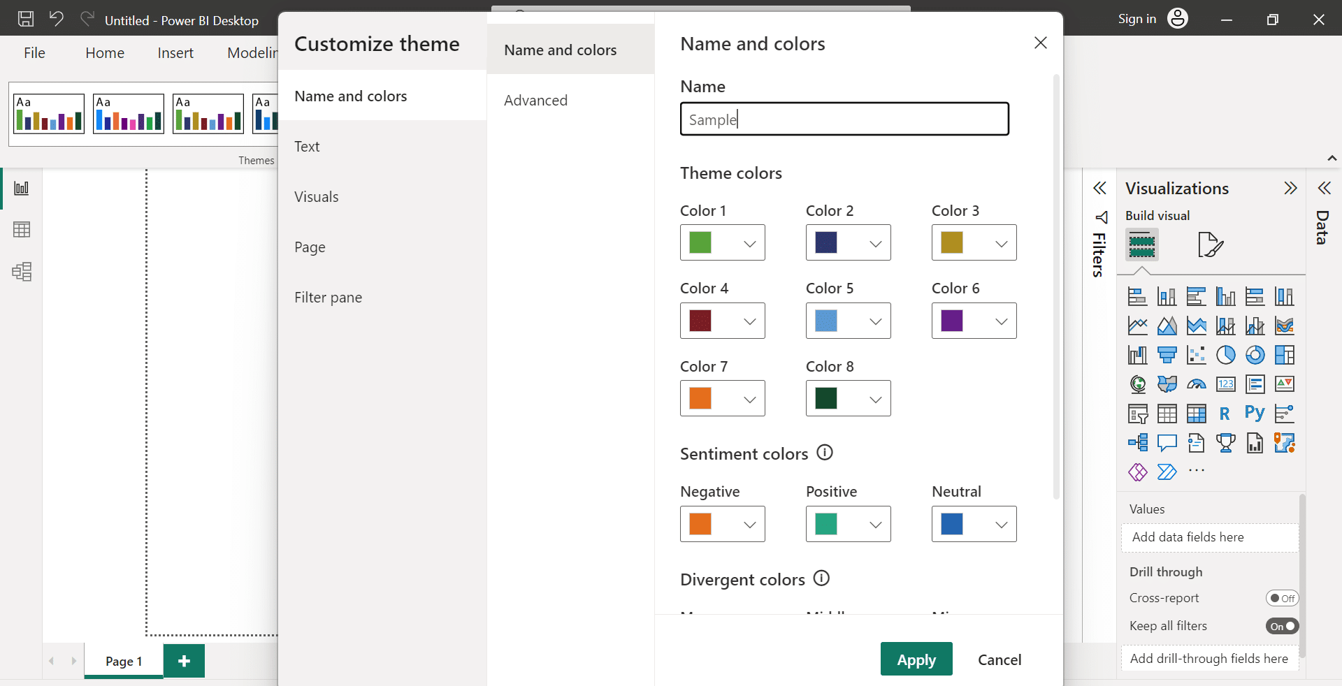 How to change color in Power BI