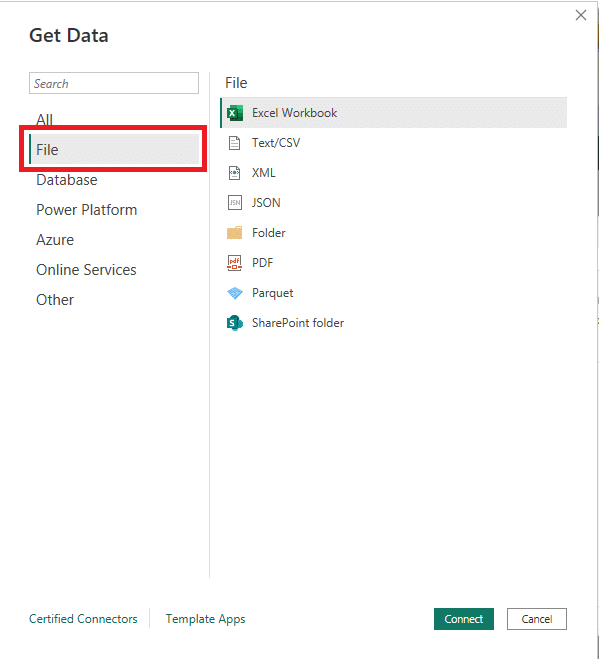 Connecting to file-based data sources in the Power Query Editor 