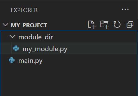 Directory structure in VS Code