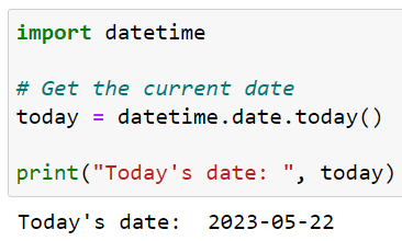 Retrieving the current date