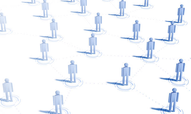 A 3D image of people standing