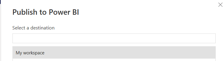 Publish the Power BI report to your workspace.