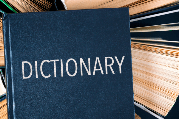 illustration of a dictionary