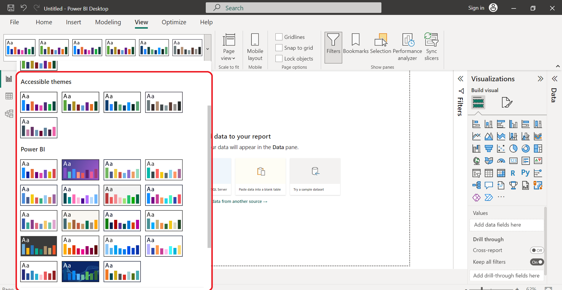 Accessible themes in Power BI