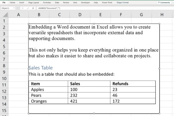 how-to-embed-a-word-document-in-excel-3-easy-ways