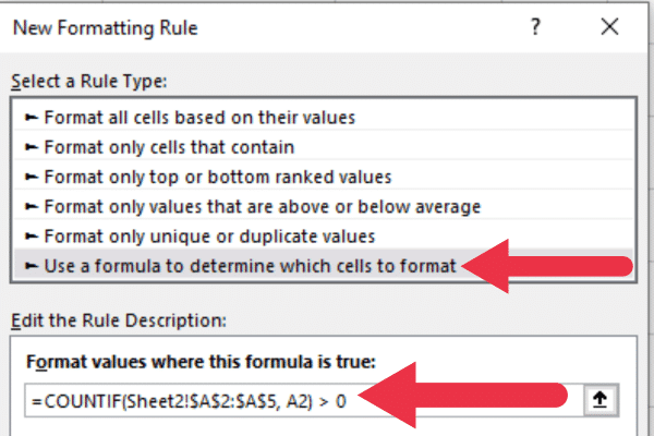 How to add a new formatting rule in Excel