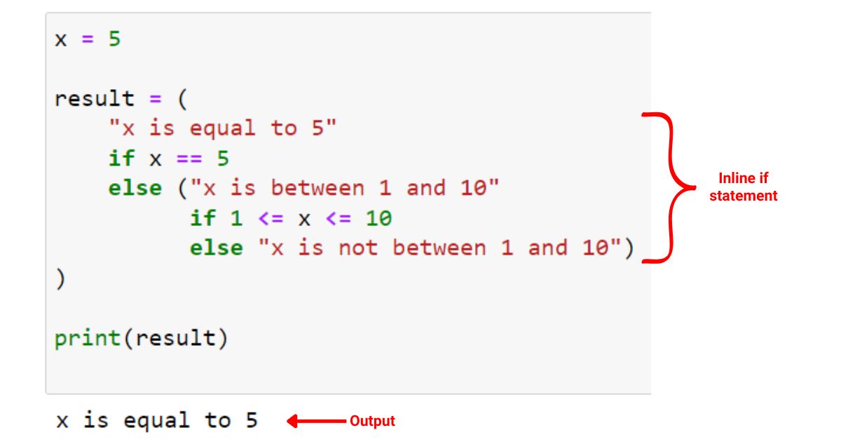 python inline conditional assignment