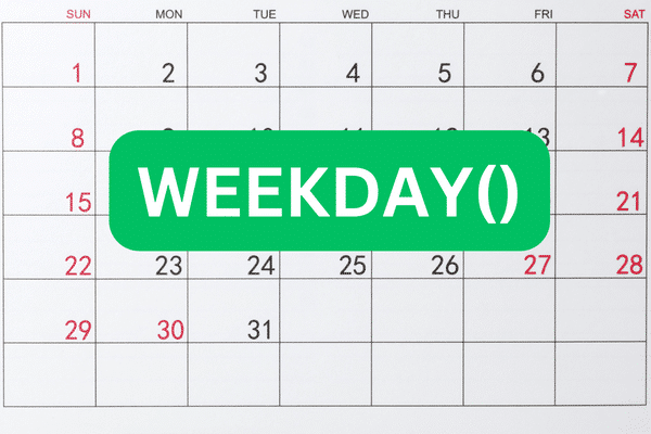 How to use weekday function in Excel