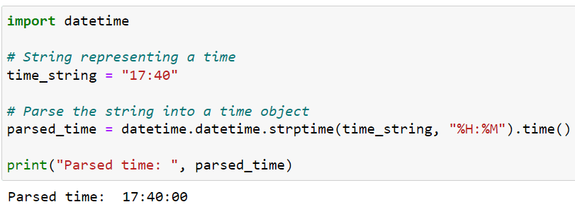Parsing a string into a time object
