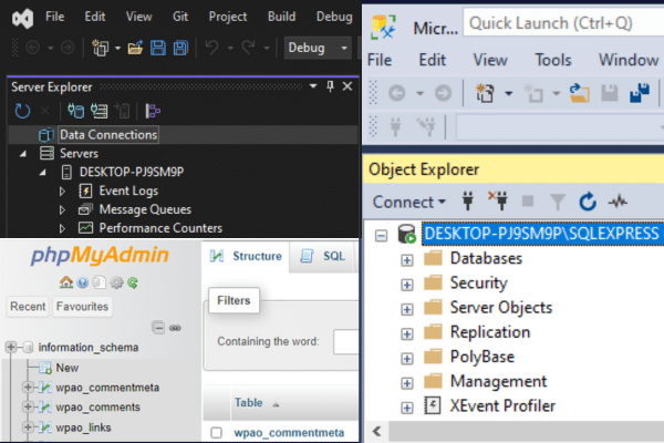 different sql tools