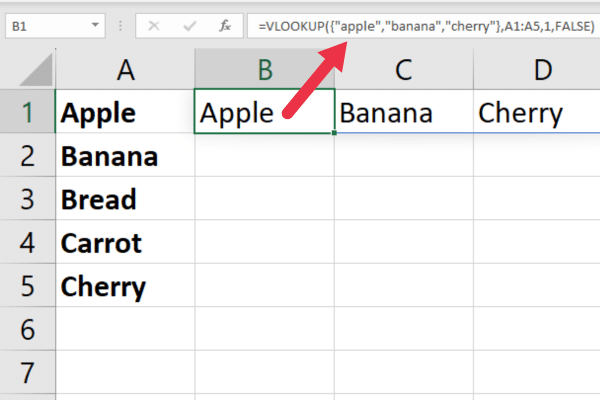 Vlookup with dynamic array in an Excel file