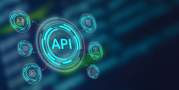 A dashboard showing the word ''API''