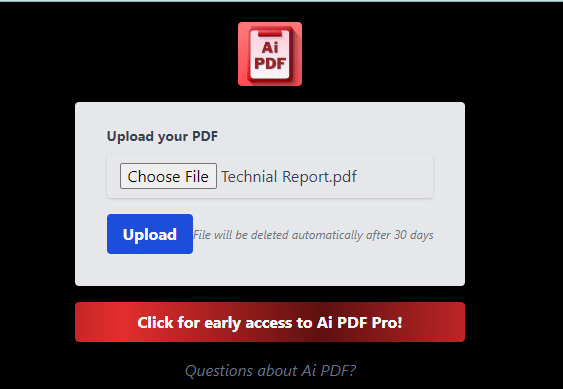 Uploading PDF to Ai PDf