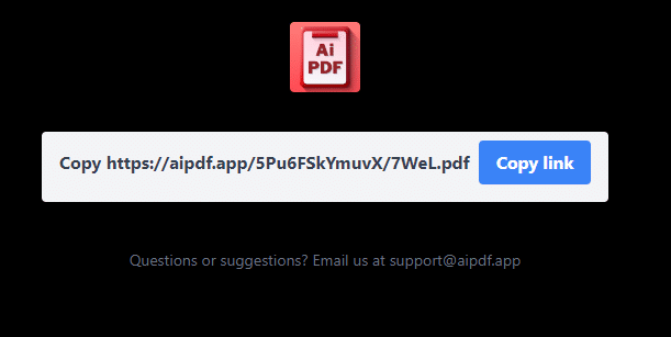 Copying link to PDF 